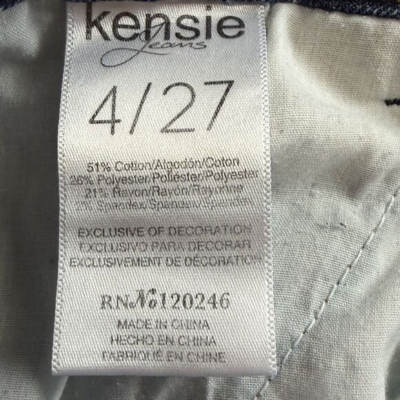 Kensie Jeans Women's Size 4/27 Floral Embroidered Slim Leg Jeans High Rise Denim - Picture 3 of 16